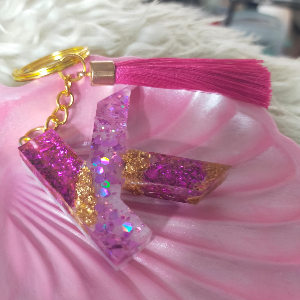 K resin letter pink Fuchsia