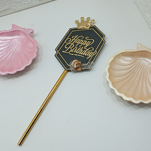 Cake flowers topper happy birthday