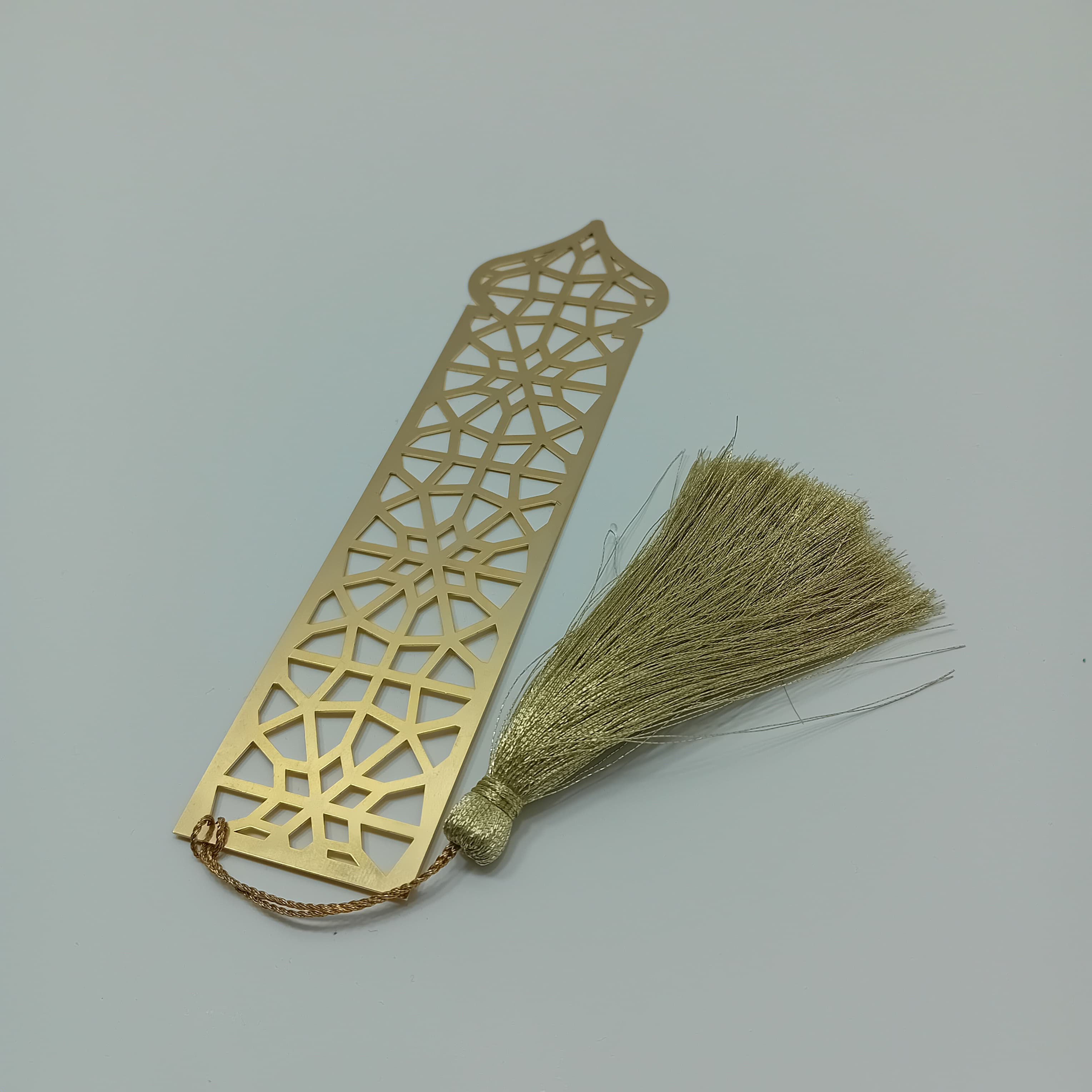 Islamic bookmark golden metal