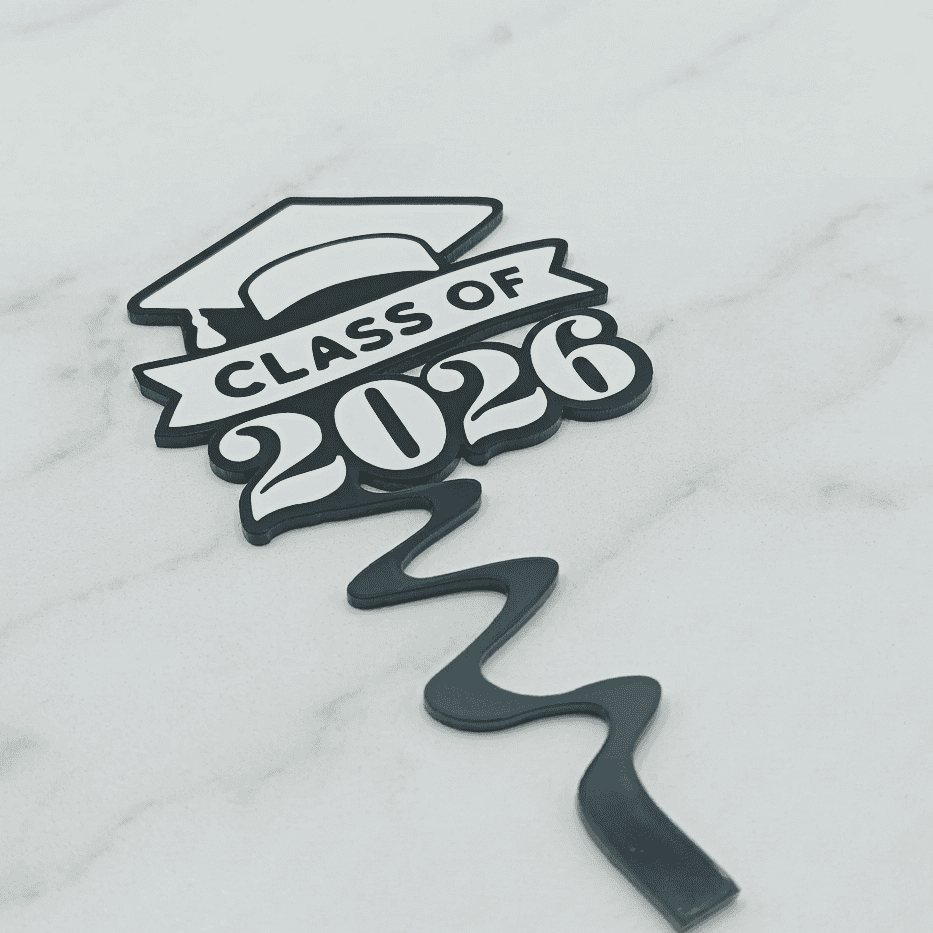 Cake and flowers bouquet topper graduation