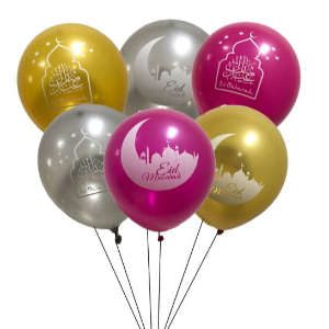 6 pcs Eid balloons