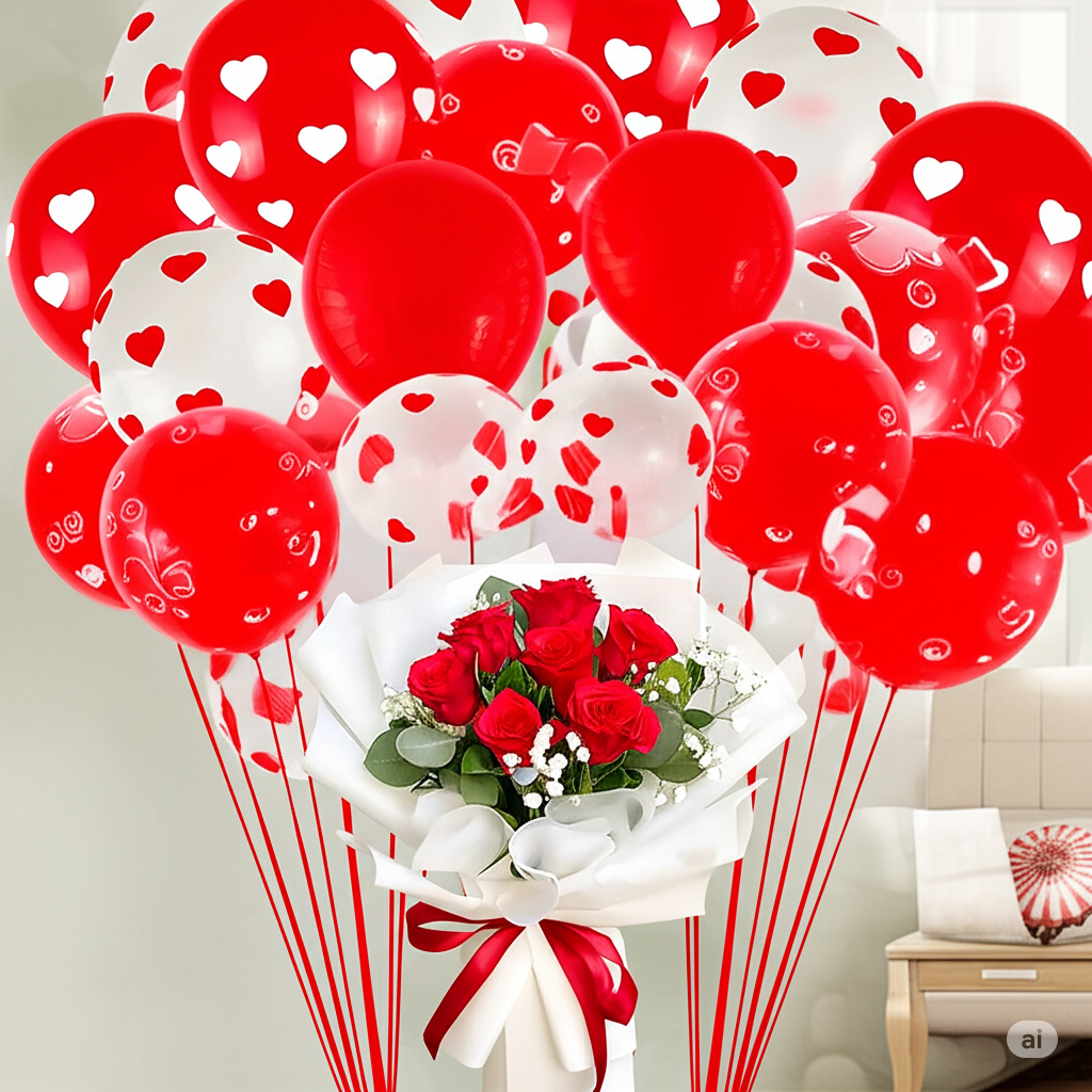 Love you flowers bouquet