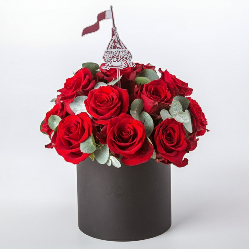 Black box with red roses