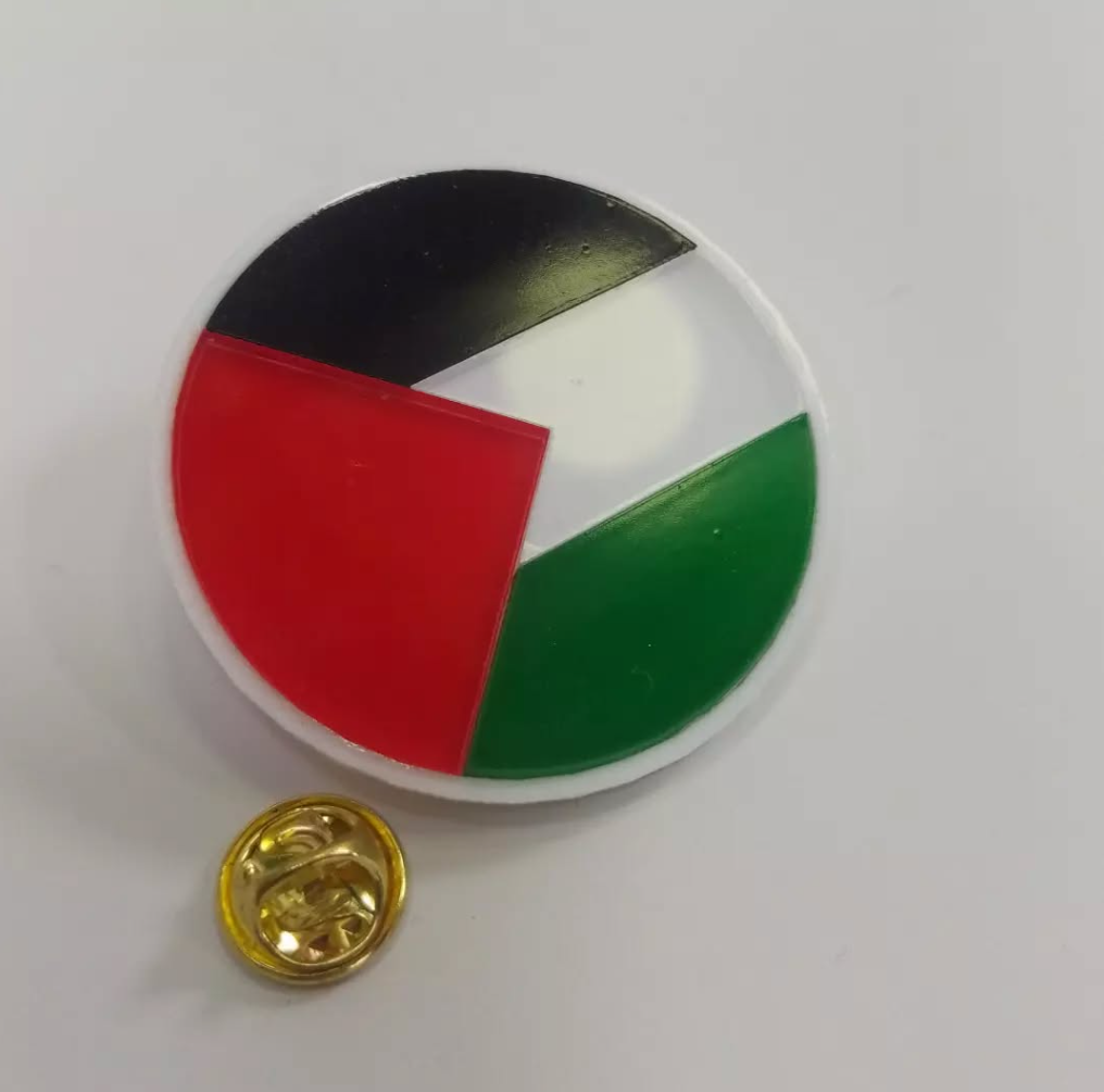 Palestine team brooch fans