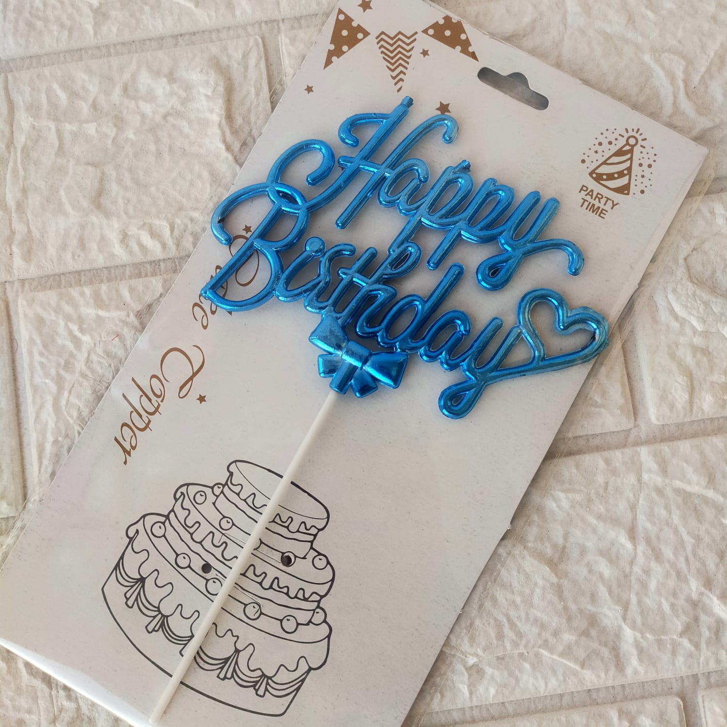 Elegant cake or flowers topper Blue