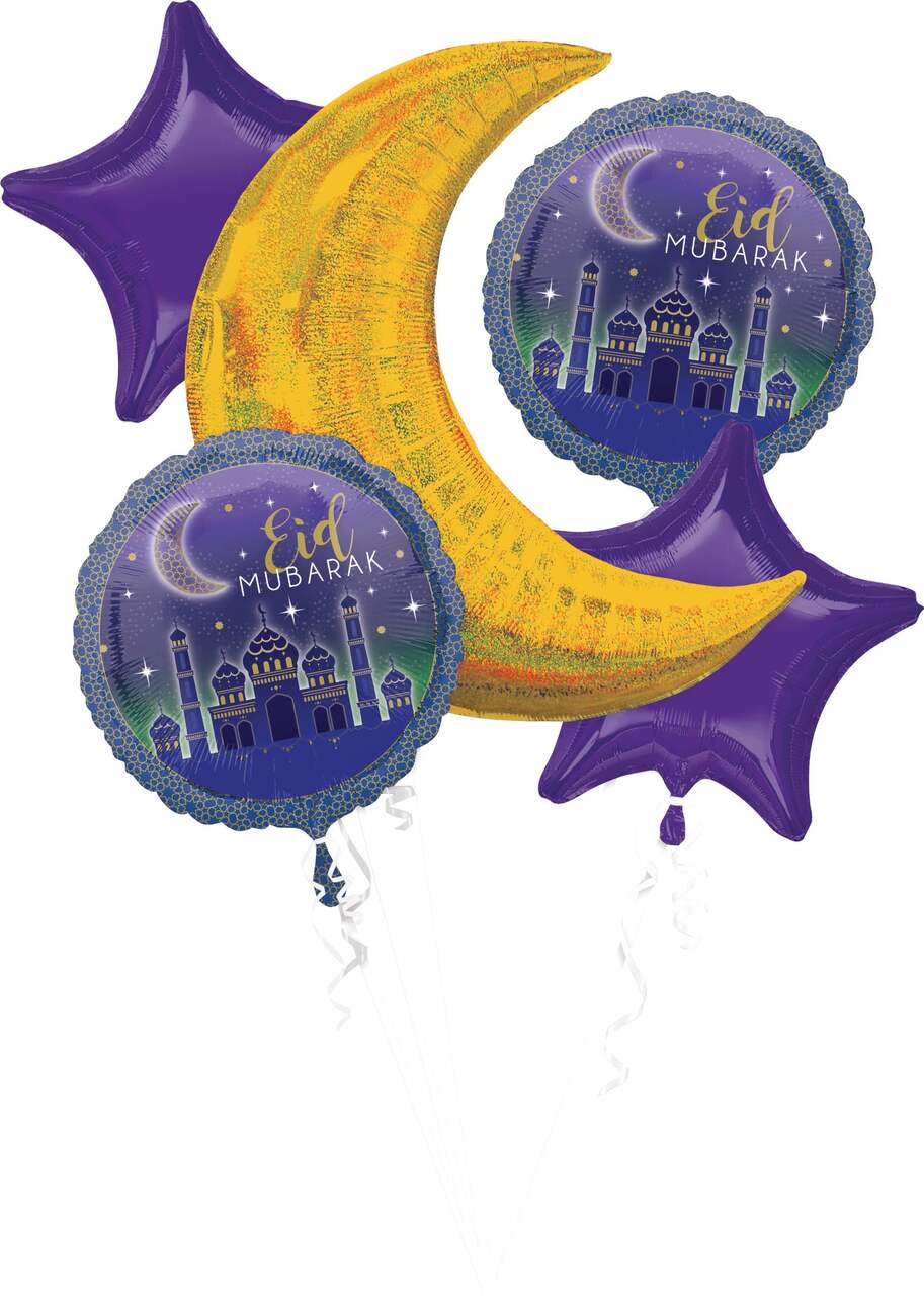 Eid Mubarak balloons set of 5 pcs