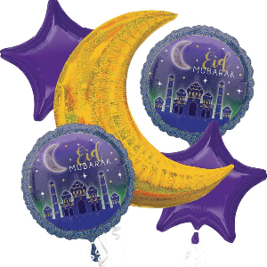 Eid Mubarak balloons set of 5 pcs