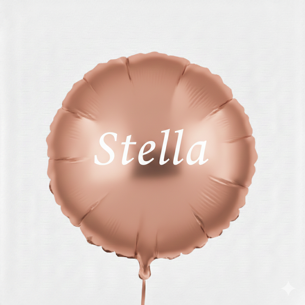 Round foil balloon rose gold with helium