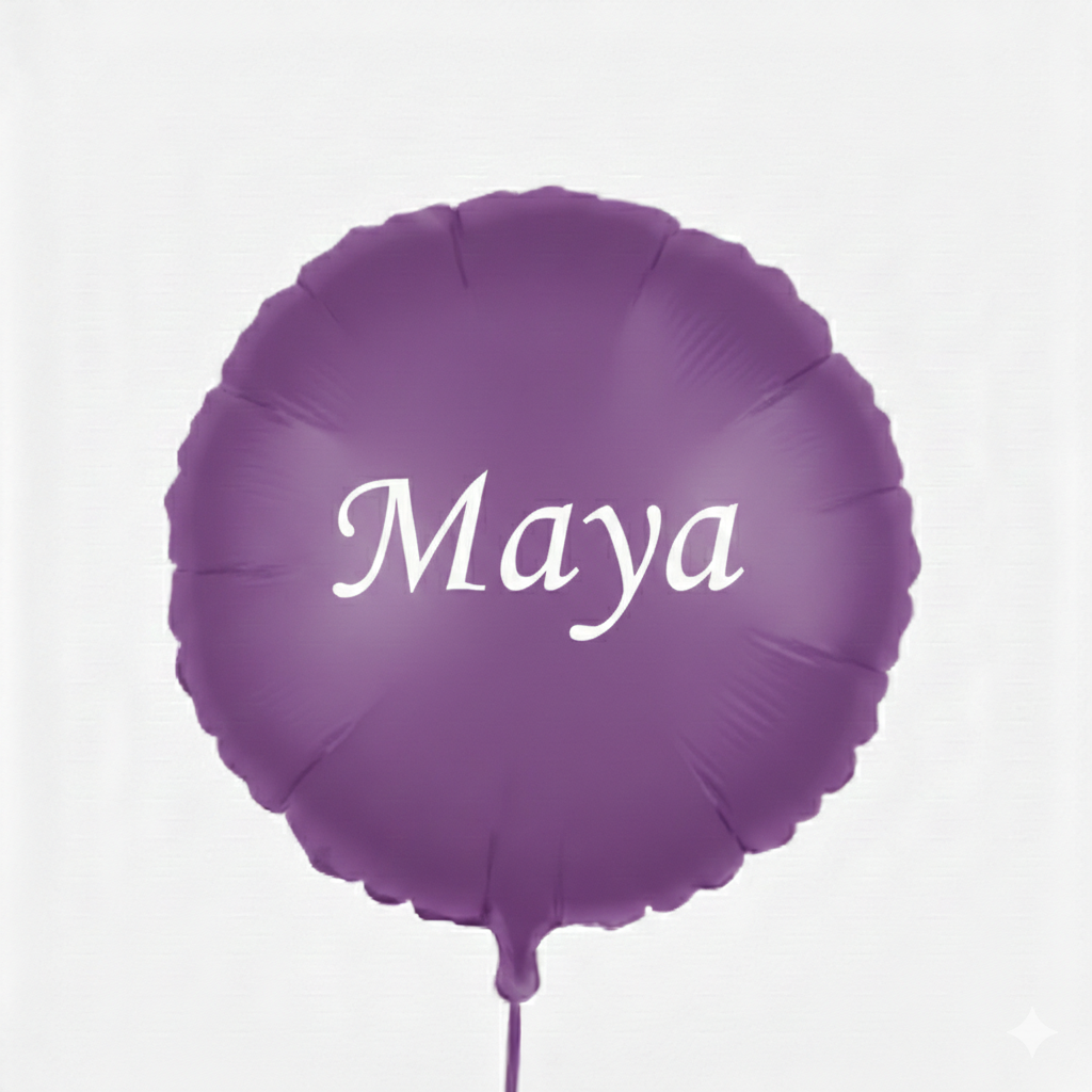 Round Purple Foil Balloon