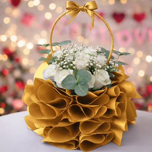 Flowers bouquet basket style