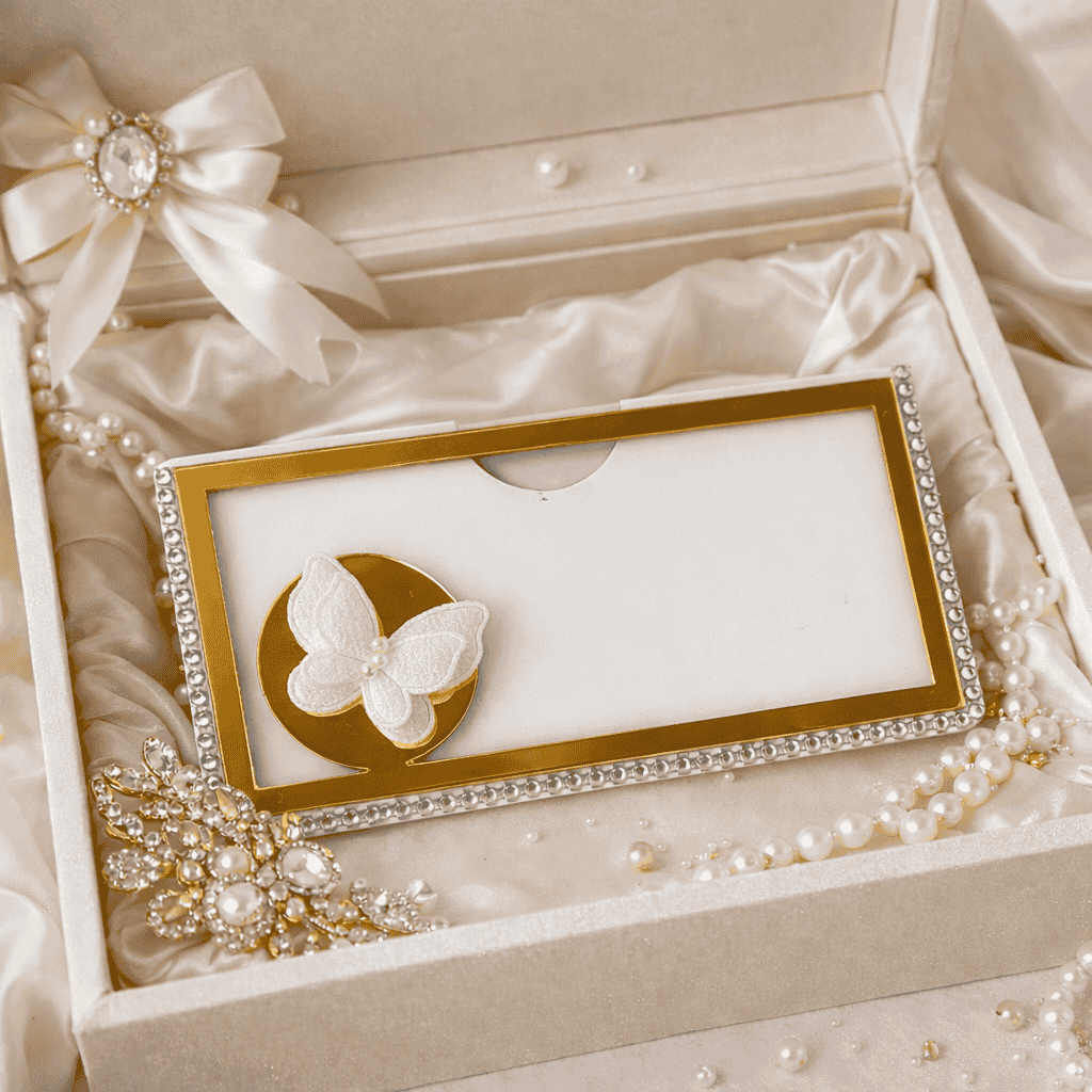 VIP money acrylic card - White Gold