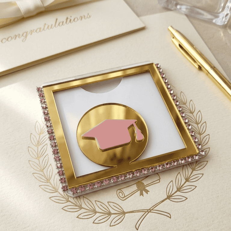 Graduation acrylic money card