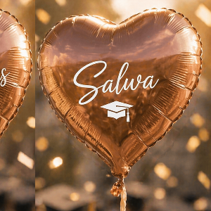 Graduation Helium balloon with name
